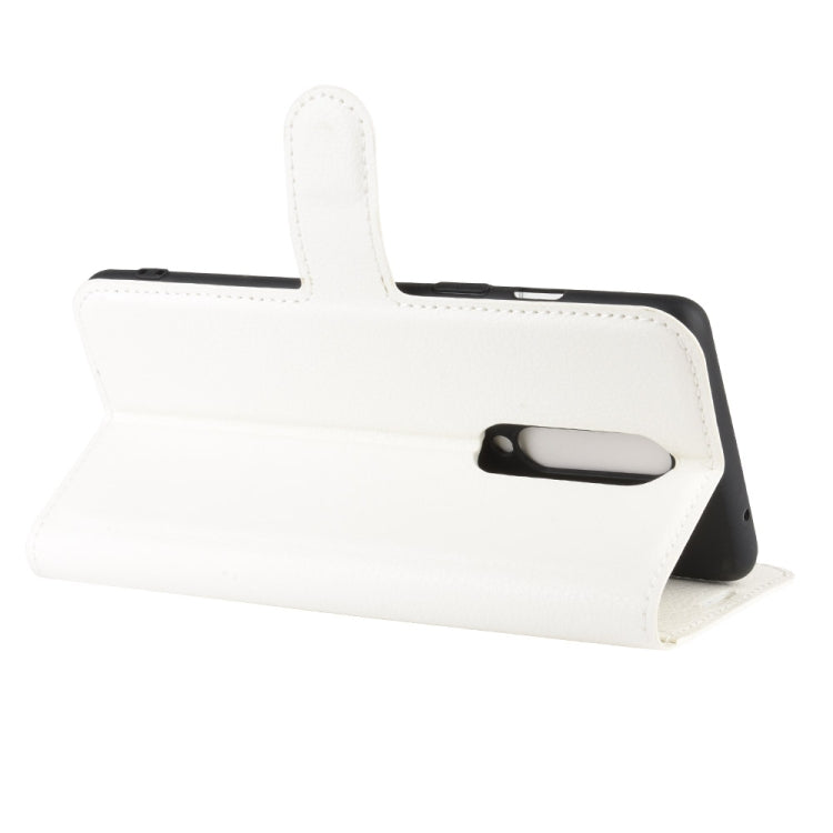 For OnePlus 8 Litchi Texture Horizontal Flip Protective Case with Holder & Card Slots & Wallet