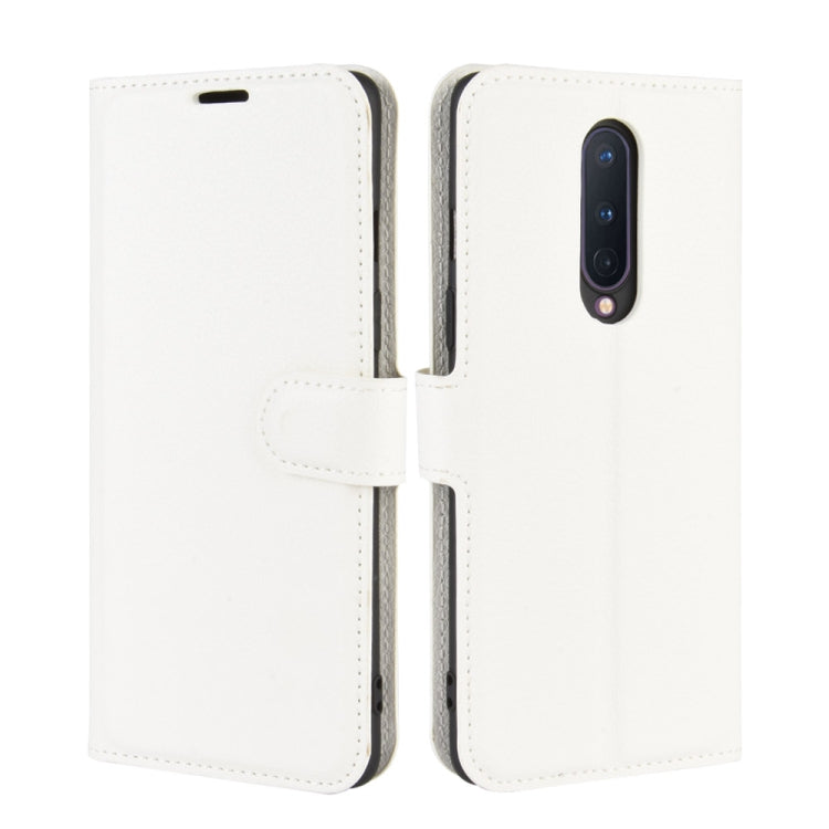 For OnePlus 8 Litchi Texture Horizontal Flip Protective Case with Holder & Card Slots & Wallet