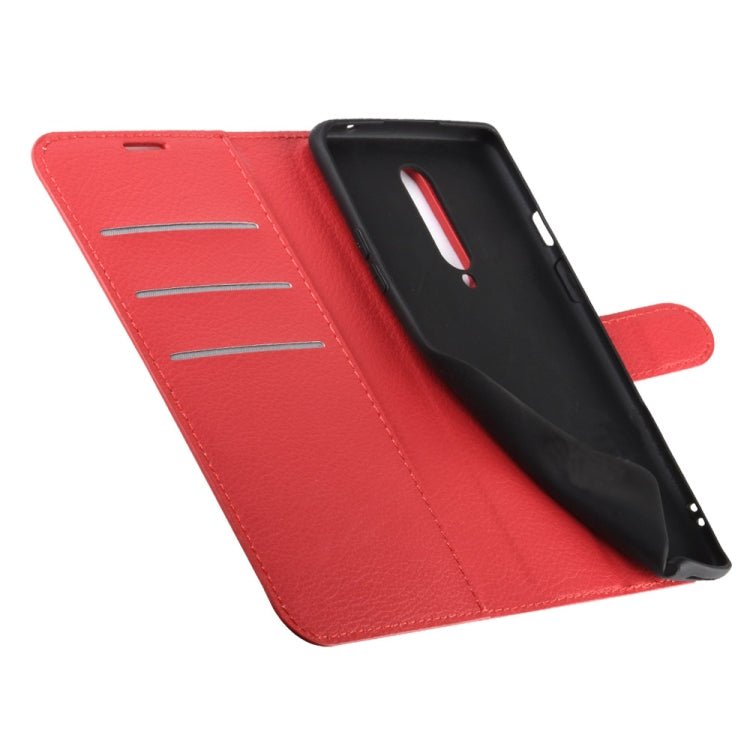 For OnePlus 8 Litchi Texture Horizontal Flip Protective Case with Holder & Card Slots & Wallet