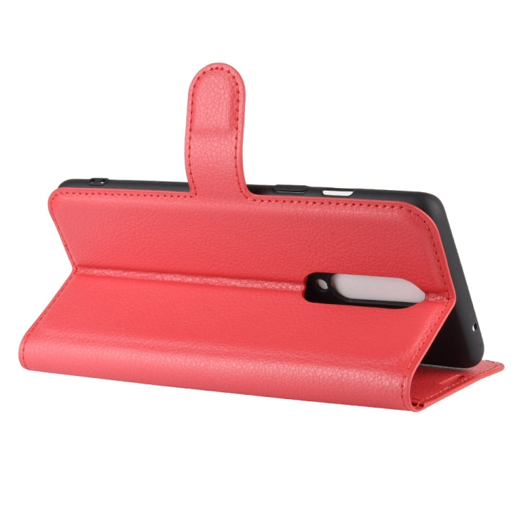 For OnePlus 8 Litchi Texture Horizontal Flip Protective Case with Holder & Card Slots & Wallet