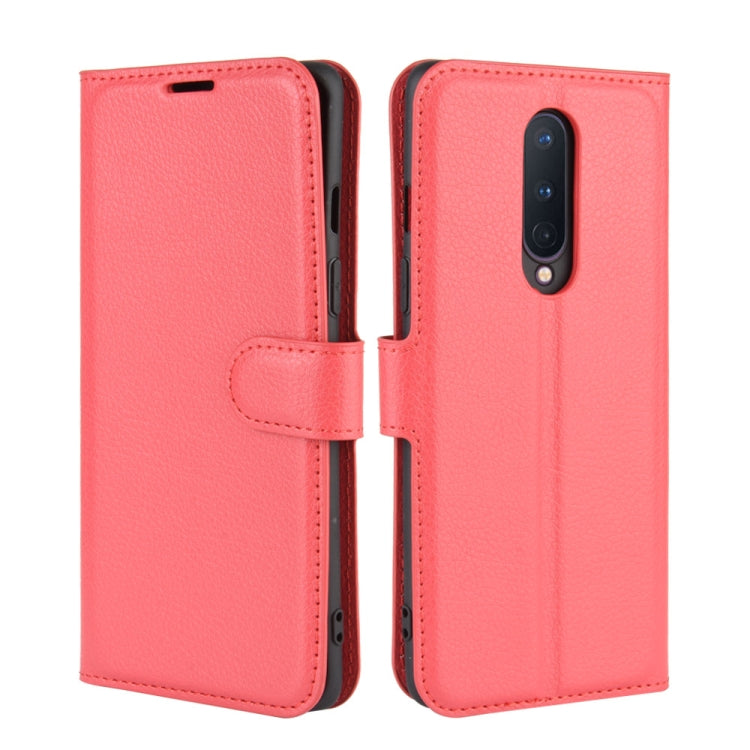 For OnePlus 8 Litchi Texture Horizontal Flip Protective Case with Holder & Card Slots & Wallet