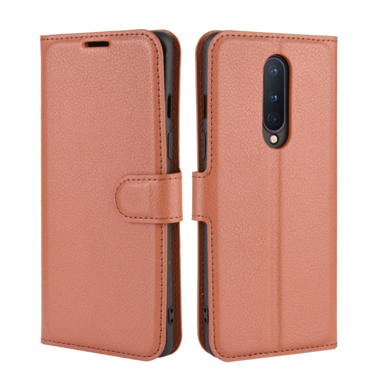 For OnePlus 8 Litchi Texture Horizontal Flip Protective Case with Holder & Card Slots & Wallet