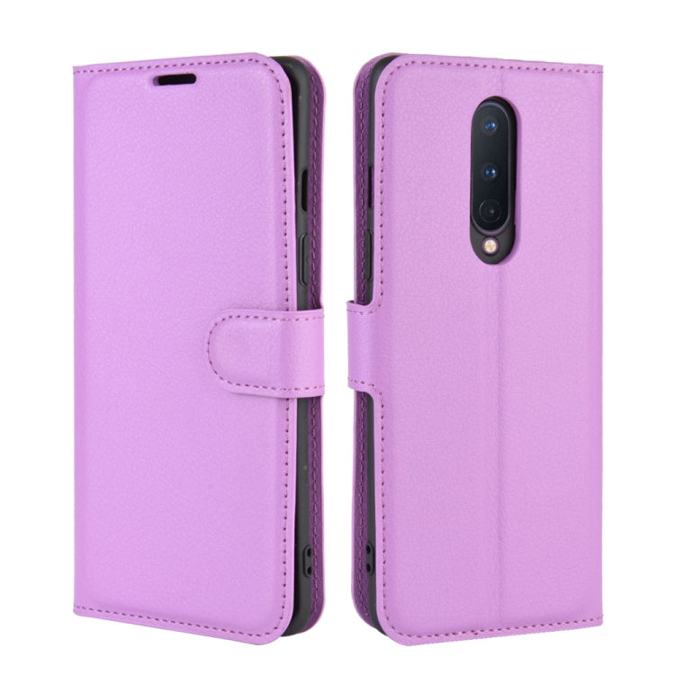 For OnePlus 8 Litchi Texture Horizontal Flip Protective Case with Holder & Card Slots & Wallet