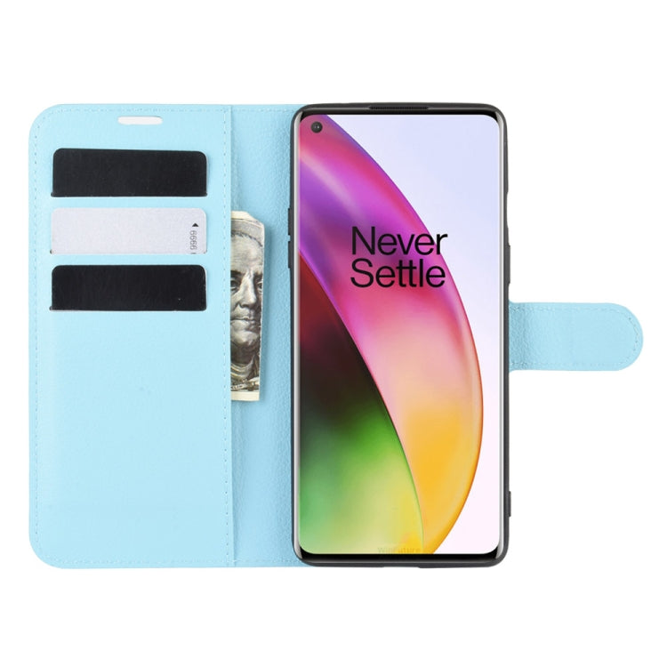 For OnePlus 8 Litchi Texture Horizontal Flip Protective Case with Holder & Card Slots & Wallet