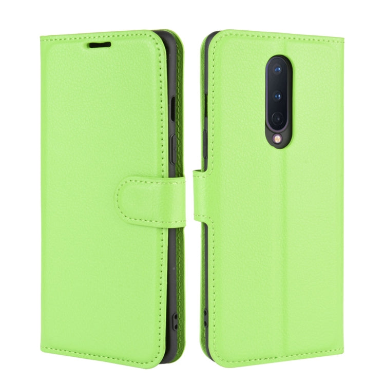 For OnePlus 8 Litchi Texture Horizontal Flip Protective Case with Holder & Card Slots & Wallet