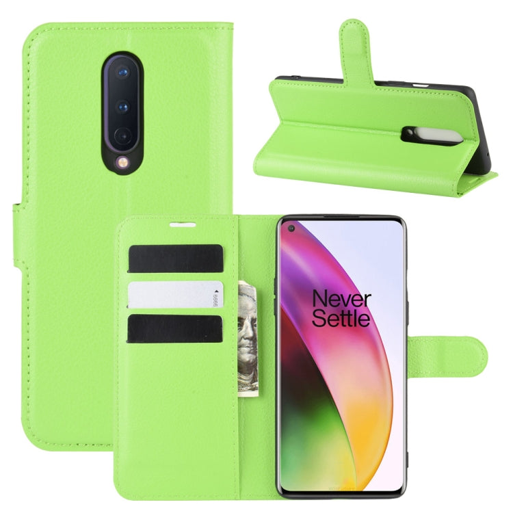 For OnePlus 8 Litchi Texture Horizontal Flip Protective Case with Holder & Card Slots & Wallet