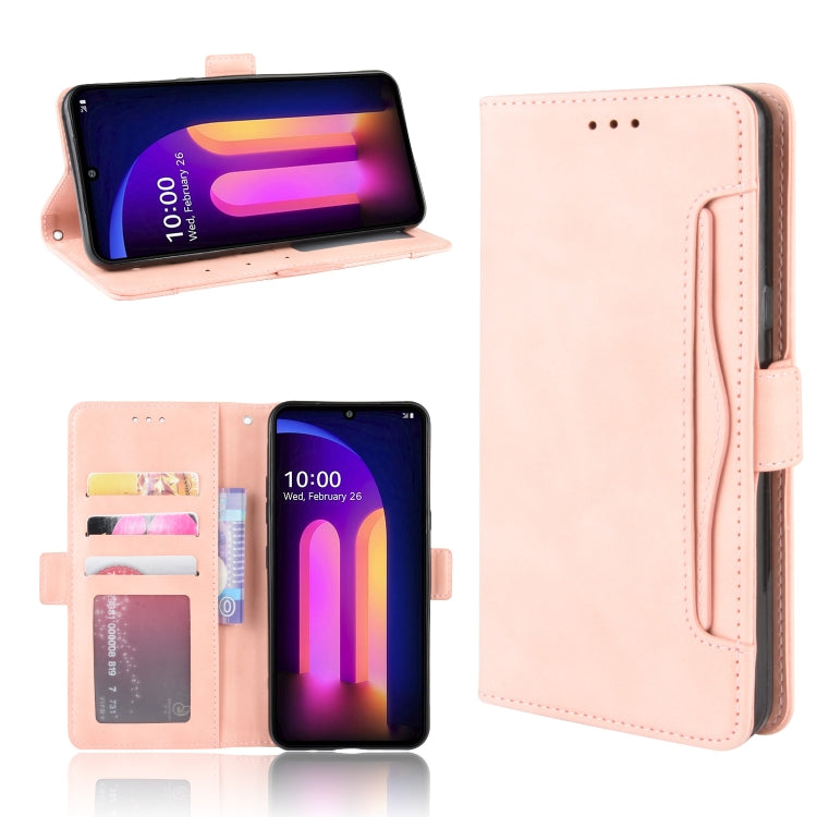For LG V60 ThinQ 5G Wallet Style Skin Feel Calf Pattern Leather Case ï¼Œwith Separate Card Slot