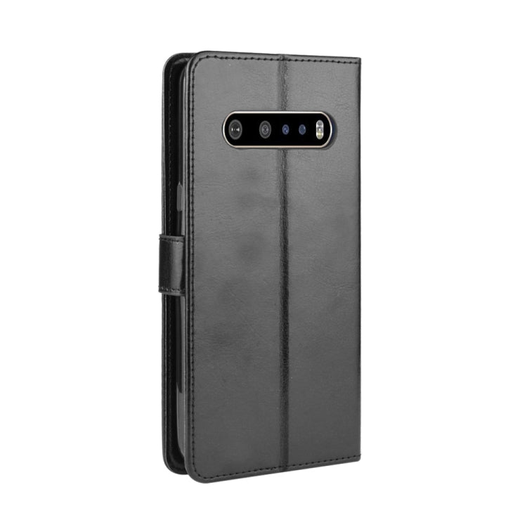 For LG V60 ThinQ 5G Retro Crazy Horse Texture Horizontal Flip Leather Case , with Holder & Card Slots & Photo Frame