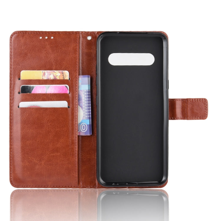 For LG V60 ThinQ 5G Retro Crazy Horse Texture Horizontal Flip Leather Case , with Holder & Card Slots & Photo Frame