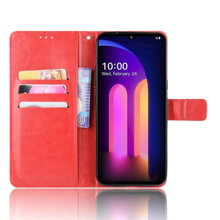 For LG V60 ThinQ 5G Retro Crazy Horse Texture Horizontal Flip Leather Case , with Holder & Card Slots & Photo Frame