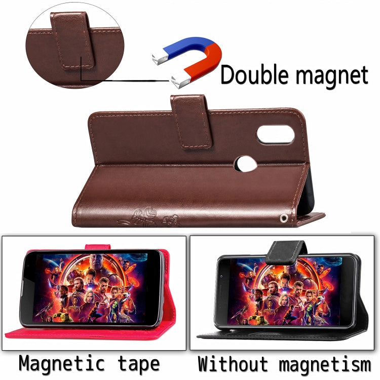 For Huawei Y6s (2019) Four-leaf Clasp Embossed Buckle PU Leather Case with Lanyard & Card Slot & Wallet & Holder