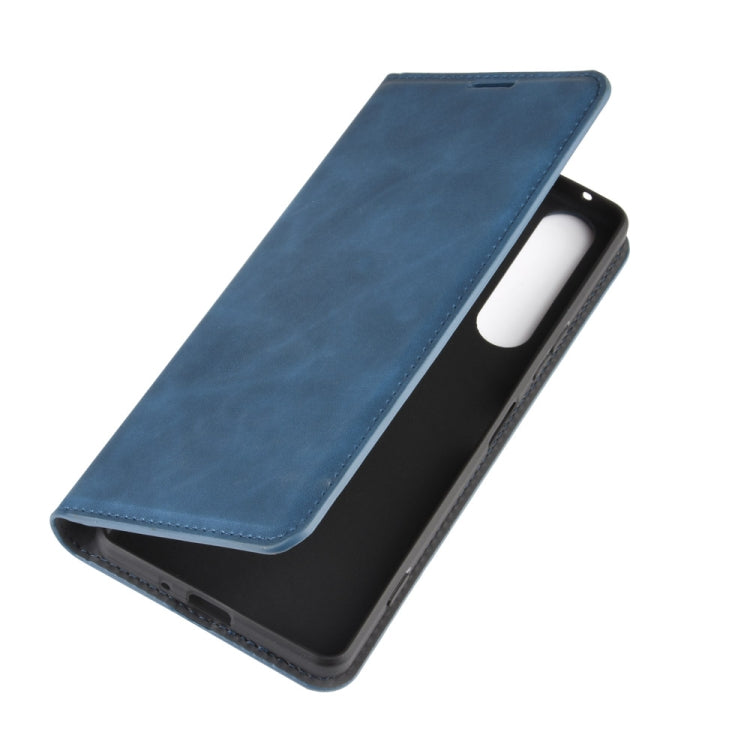 For Sony Xperia 1 II Retro-skin Business Magnetic Suction Leather Case with Holder & Card Slots & Wallet