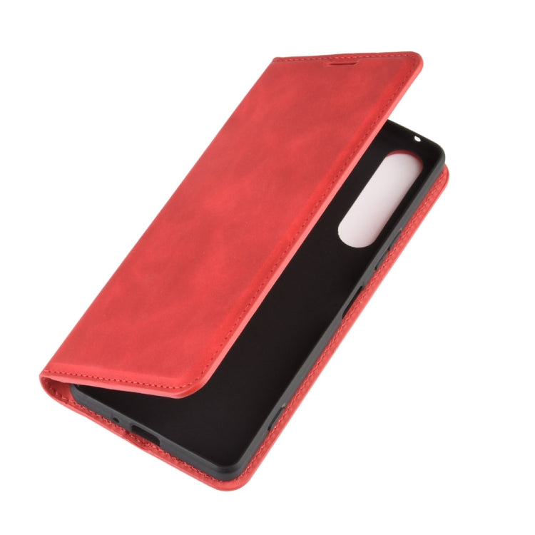 For Sony Xperia 1 II Retro-skin Business Magnetic Suction Leather Case with Holder & Card Slots & Wallet