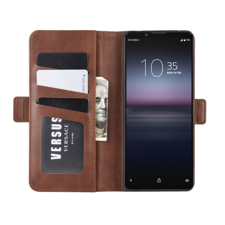 For Sony Xperia 1 II Dual-side Magnetic Buckle Horizontal Flip Leather Case with Holder & Card Slots & Wallet