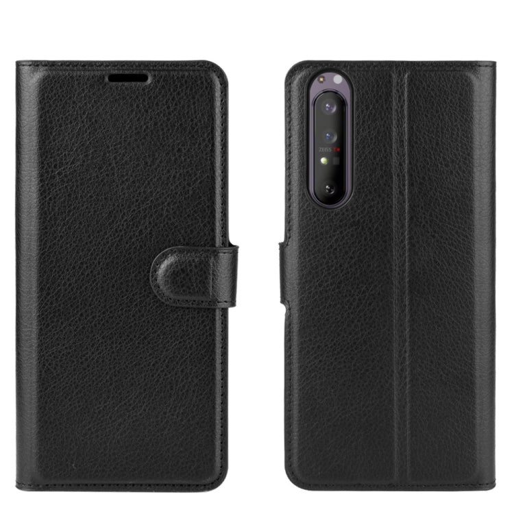 For Sony Xperia 1 II Litchi Texture Horizontal Flip Protective Case with Holder & Card Slots & Wallet