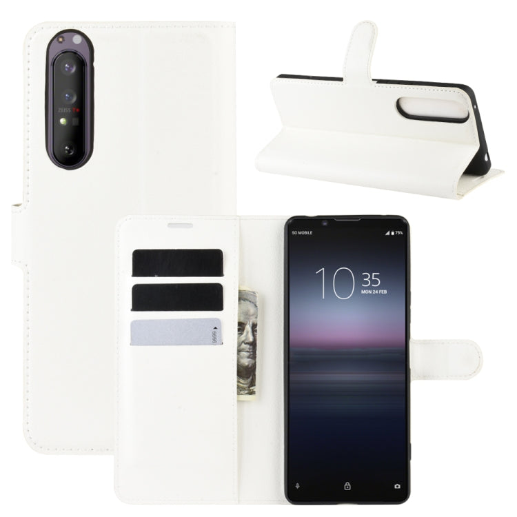 For Sony Xperia 1 II Litchi Texture Horizontal Flip Protective Case with Holder & Card Slots & Wallet