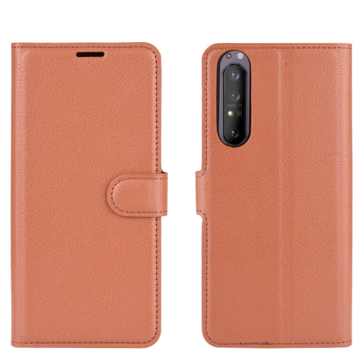 For Sony Xperia 1 II Litchi Texture Horizontal Flip Protective Case with Holder & Card Slots & Wallet