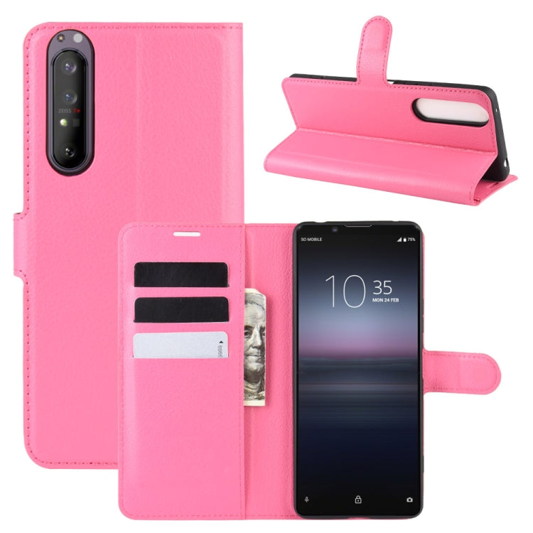 For Sony Xperia 1 II Litchi Texture Horizontal Flip Protective Case with Holder & Card Slots & Wallet