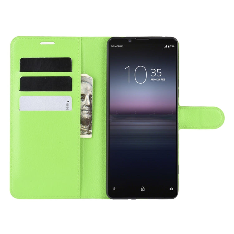 For Sony Xperia 1 II Litchi Texture Horizontal Flip Protective Case with Holder & Card Slots & Wallet
