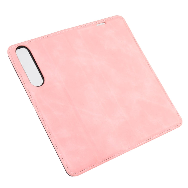 For Sony Xperia 10 II Retro-skin Business Magnetic Suction Leather Case with Holder & Card Slots & Wallet