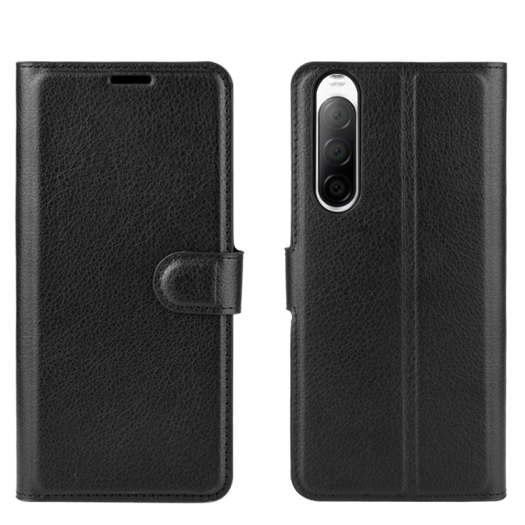 For Sony Xperia 10 II Litchi Texture Horizontal Flip Protective Case with Holder & Card Slots & Wallet