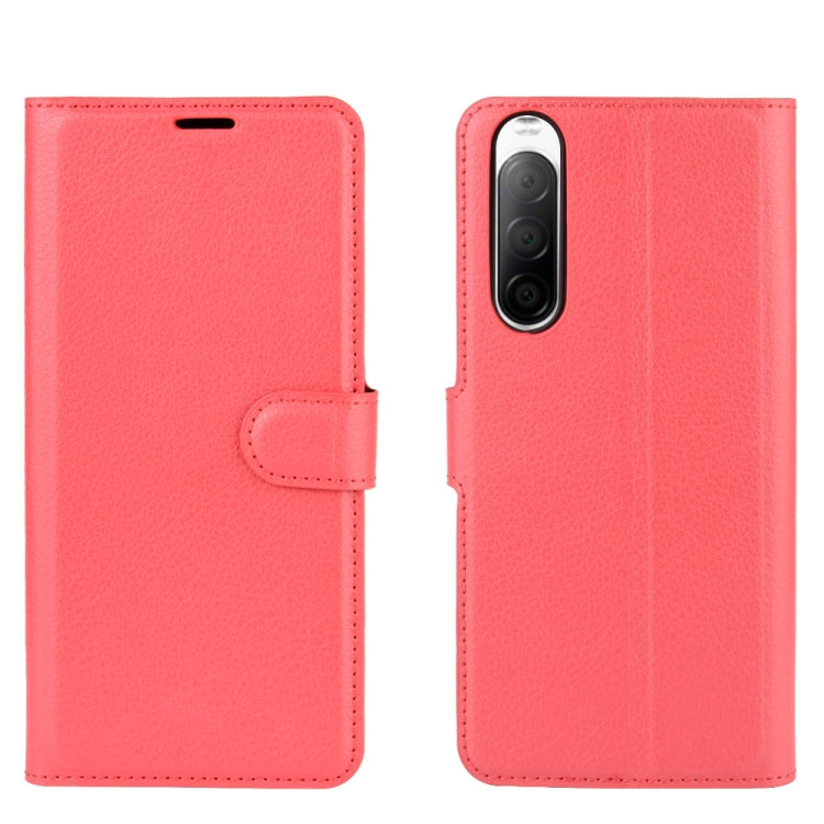 For Sony Xperia 10 II Litchi Texture Horizontal Flip Protective Case with Holder & Card Slots & Wallet