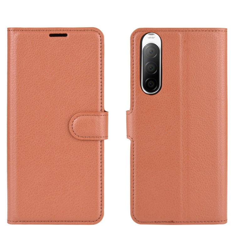 For Sony Xperia 10 II Litchi Texture Horizontal Flip Protective Case with Holder & Card Slots & Wallet