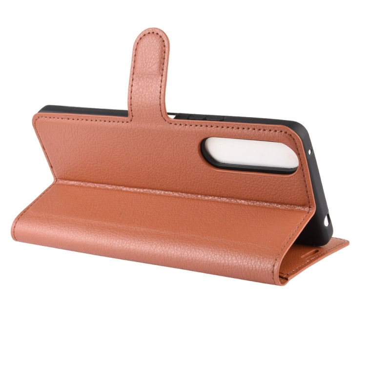 For Sony Xperia 10 II Litchi Texture Horizontal Flip Protective Case with Holder & Card Slots & Wallet