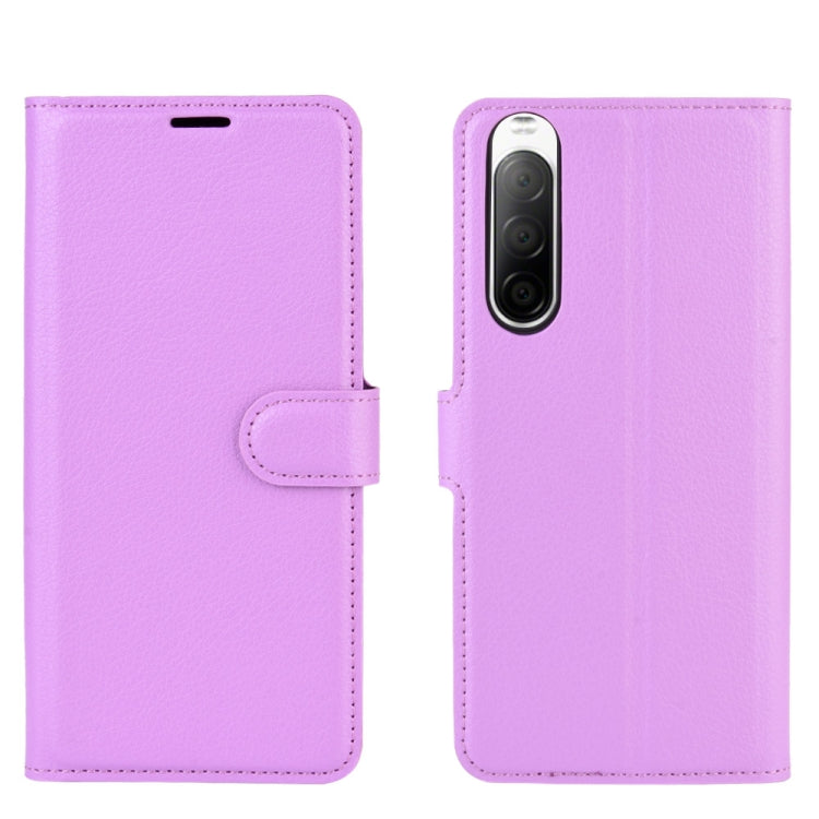 For Sony Xperia 10 II Litchi Texture Horizontal Flip Protective Case with Holder & Card Slots & Wallet