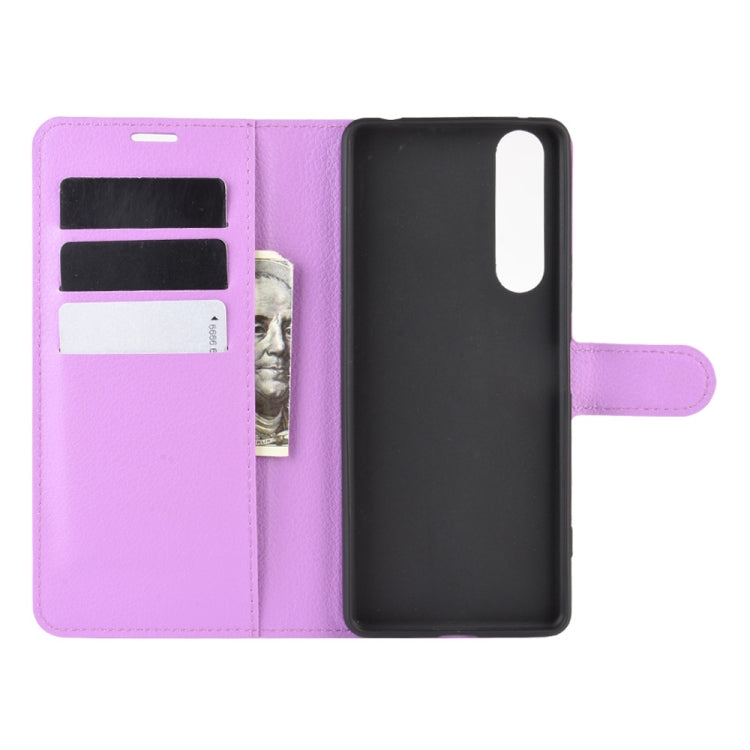 For Sony Xperia 10 II Litchi Texture Horizontal Flip Protective Case with Holder & Card Slots & Wallet