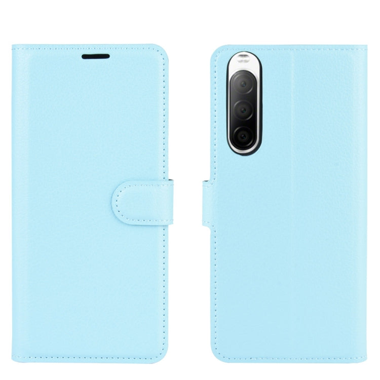 For Sony Xperia 10 II Litchi Texture Horizontal Flip Protective Case with Holder & Card Slots & Wallet