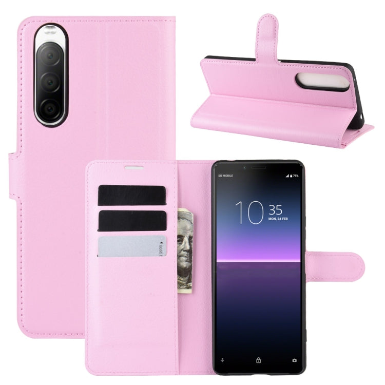 For Sony Xperia 10 II Litchi Texture Horizontal Flip Protective Case with Holder & Card Slots & Wallet