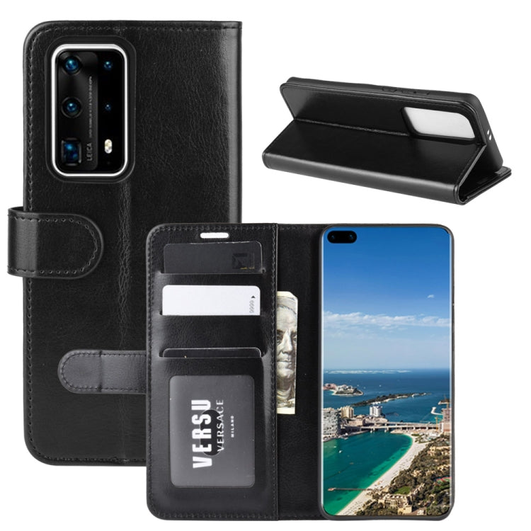 For Huawei P40 Pro+/P40 Pro Plus R64 Texture Single Horizontal Flip Protective Case with Holder & Card Slots & Wallet& Photo Frame