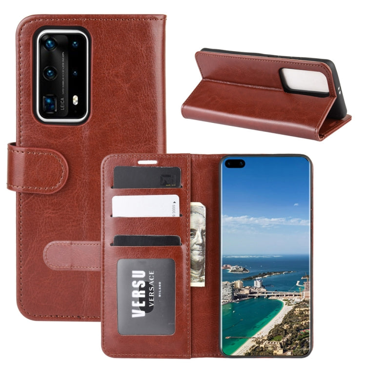 For Huawei P40 Pro+/P40 Pro Plus R64 Texture Single Horizontal Flip Protective Case with Holder & Card Slots & Wallet& Photo Frame