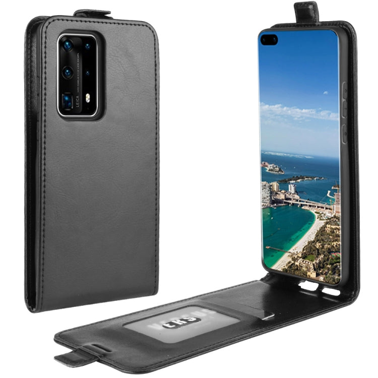 For Huawei P40 Pro+/P40 Pro Plus R64 Texture Single Vertical Flip Leather Protective Case with Card Slots & Photo Frame
