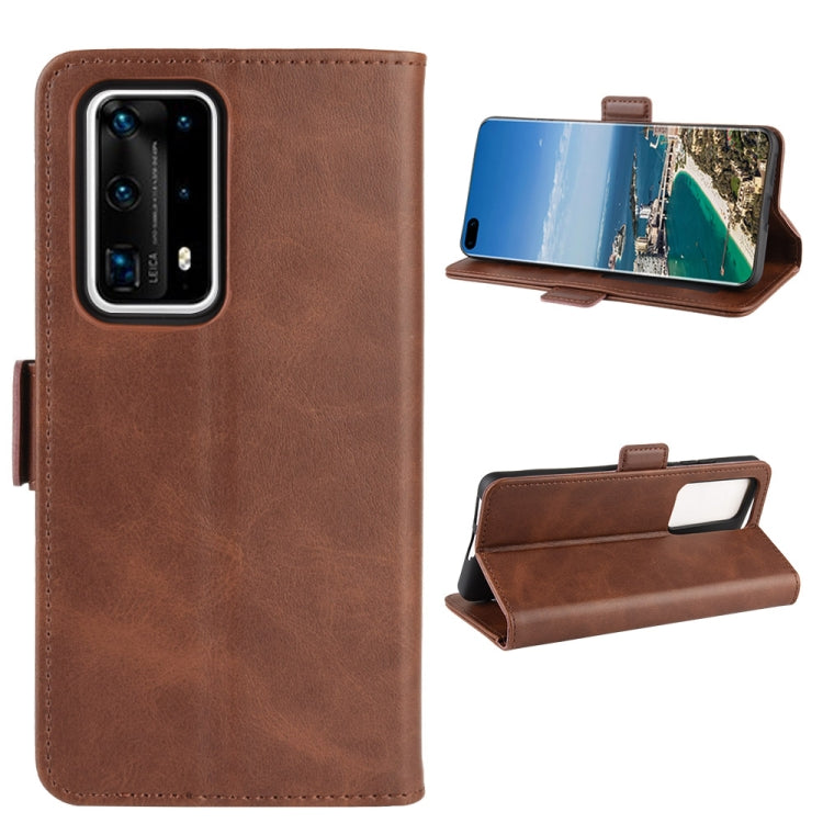 For Huawei P40 Pro+ Dual-side Magnetic Buckle Horizontal Flip Leather Case with Holder & Card Slots & Wallet