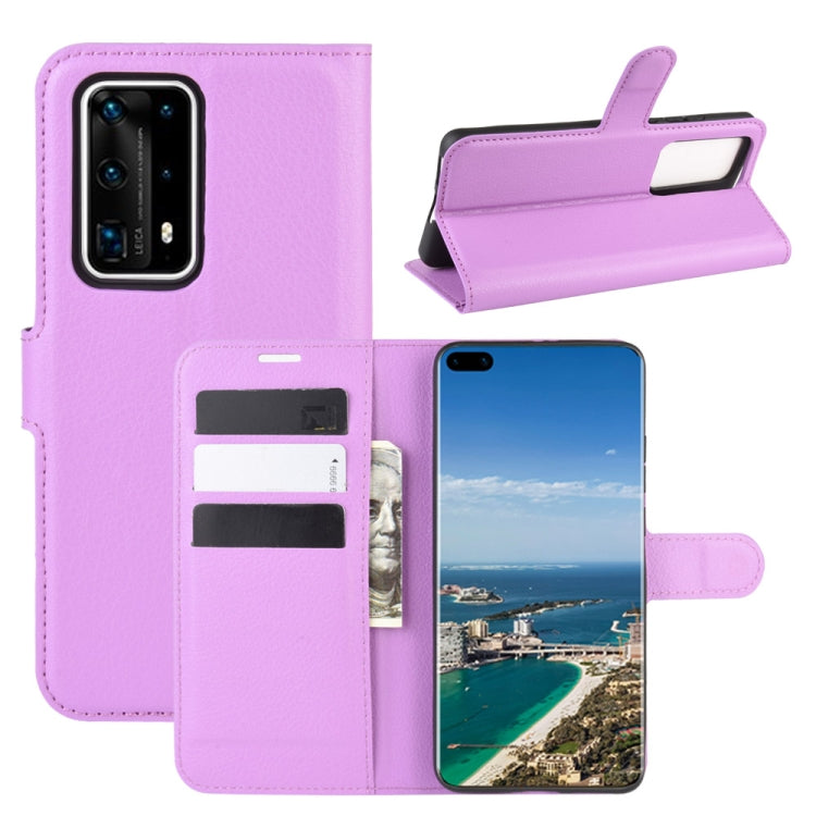 For Huawei P40 Pro+/P40 Pro Plus Litchi Texture Horizontal Flip Protective Case with Holder & Card Slots & Wallet