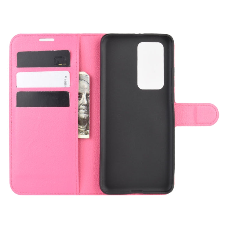 For Huawei P40 Pro+/P40 Pro Plus Litchi Texture Horizontal Flip Protective Case with Holder & Card Slots & Wallet