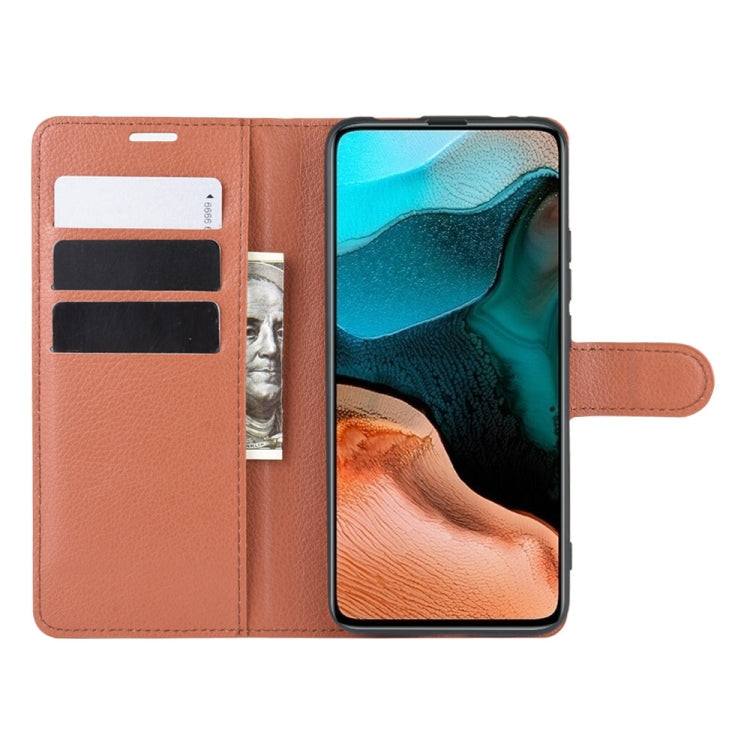 For Xiaomi Redmi K30 Pro Litchi Texture Horizontal Flip Protective Case with Holder & Card Slots & Wallet