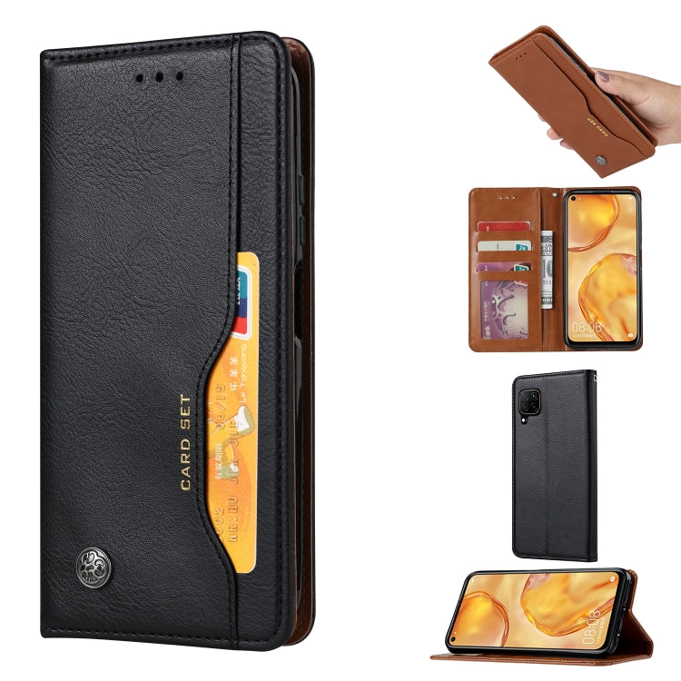 For Huawei P40Lite/ NOVA7i/ Nova 6SE Knead Skin Texture Horizontal Flip Leather Case , with Photo Frame & Holder & Card Slots & Wallet