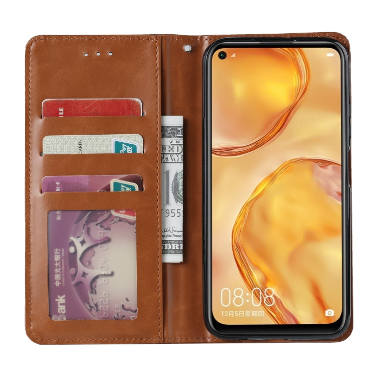 For Huawei P40Lite/ NOVA7i/ Nova 6SE Knead Skin Texture Horizontal Flip Leather Case , with Photo Frame & Holder & Card Slots & Wallet