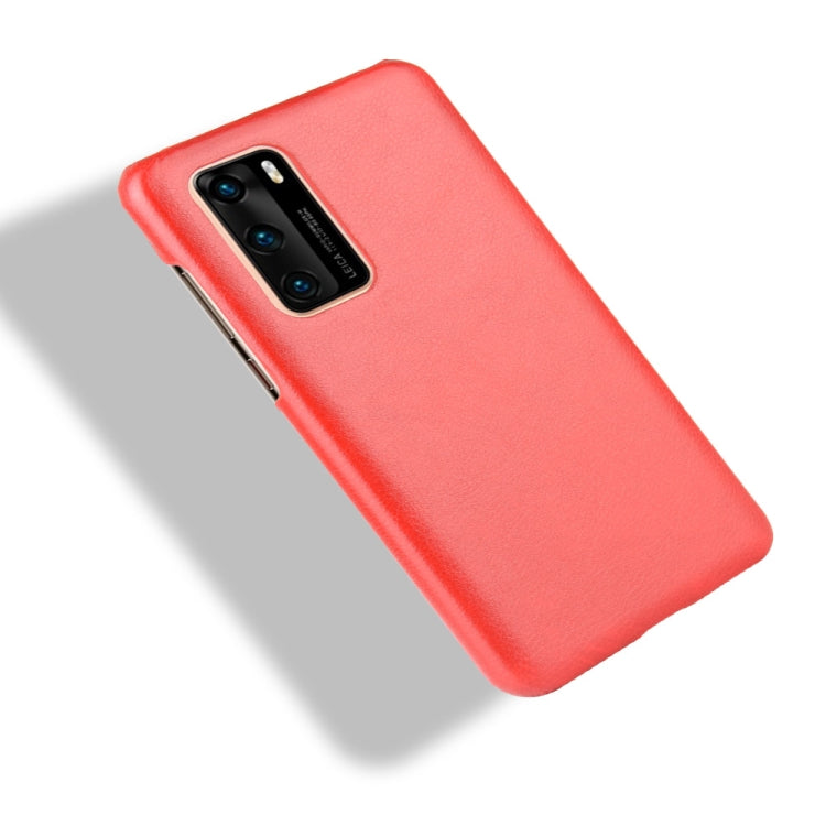 For Huawei P40 Shockproof Litchi Texture PC + PU Case