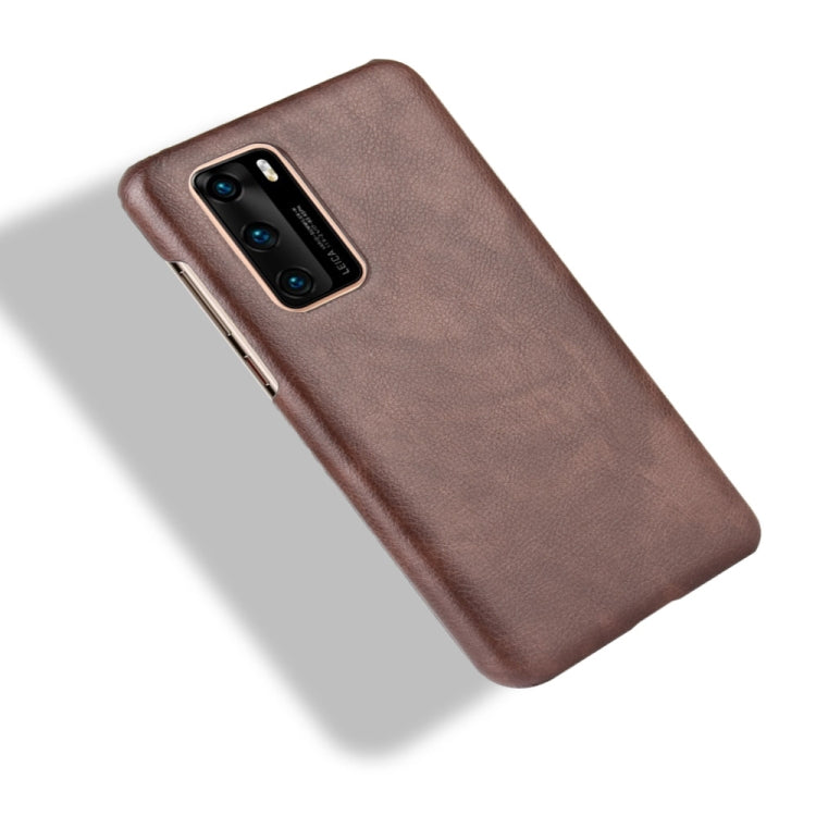 For Huawei P40 Shockproof Litchi Texture PC + PU Case