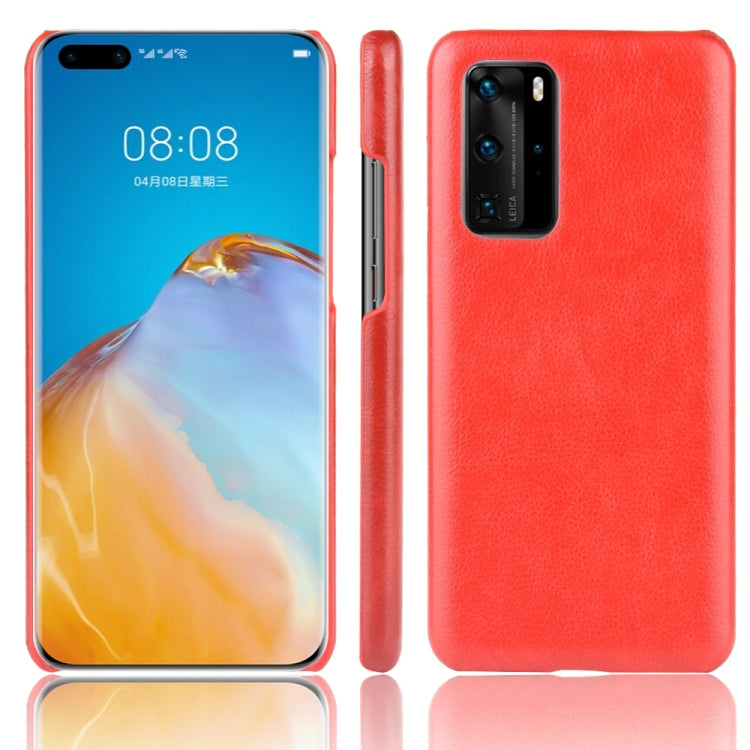 For Huawei P40 Pro Shockproof Litchi Texture PC + PU Case