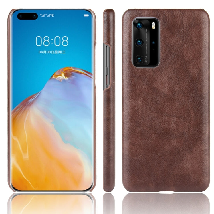 For Huawei P40 Pro Shockproof Litchi Texture PC + PU Case