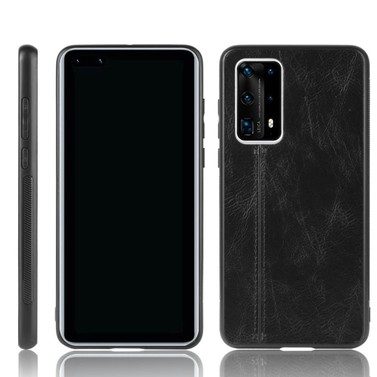 For Huawei P40 Pro+  Shockproof Sewing Cow Pattern Skin PC + PU + TPU Case