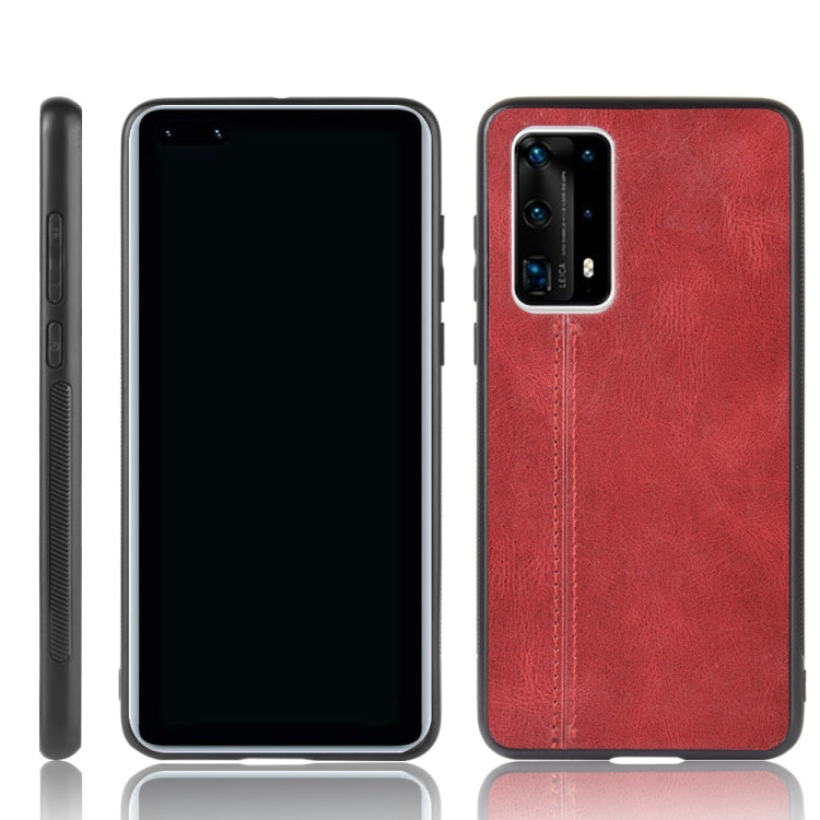 For Huawei P40 Pro+  Shockproof Sewing Cow Pattern Skin PC + PU + TPU Case