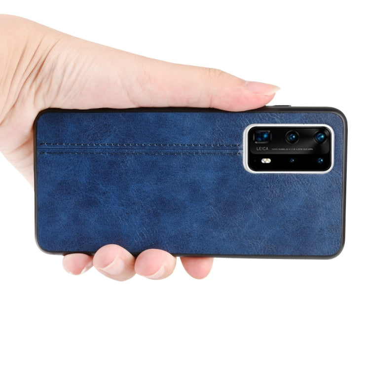 For Huawei P40 Pro+  Shockproof Sewing Cow Pattern Skin PC + PU + TPU Case