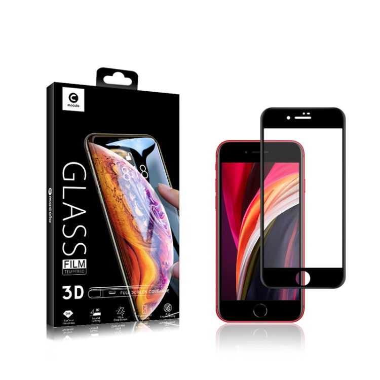 For iPhone SE 2020 mocolo 0.33mm 9H 3D Full Glue Curved Full Screen Tempered Glass Film