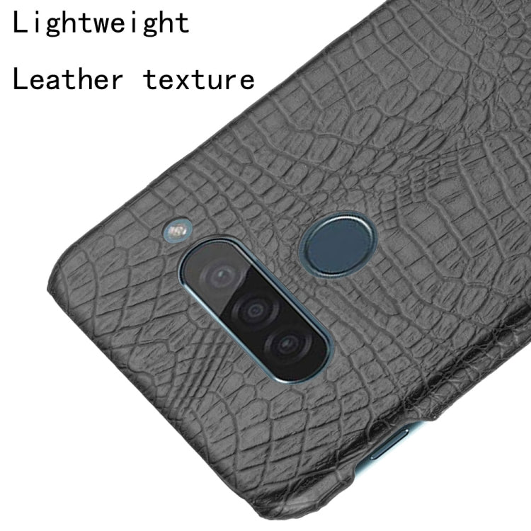 For LG G8S ThinQ Shockproof Crocodile Texture PC + PU Case